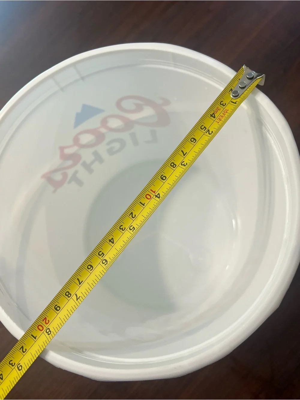 Coors Light Branded White Bucket with Red Logo #800